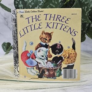 Vintage The Three Little Kittens A First Little Golden Book Hardcover 1970 cats